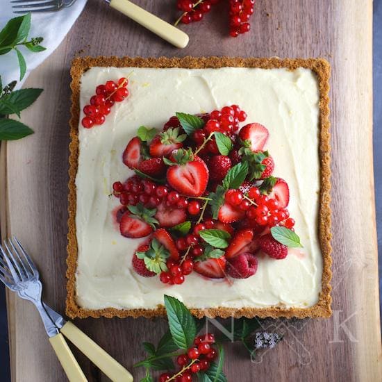 Summer Berry Tart with Lemon Mascarpone Cream