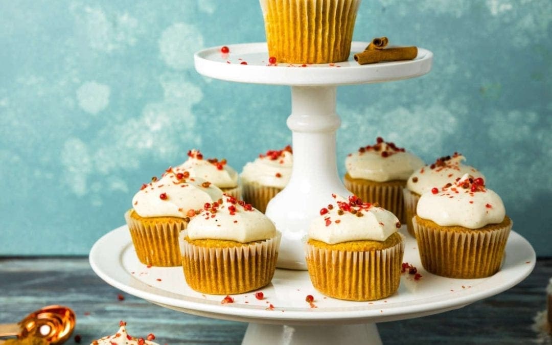 Spiced Chai Cupcakes With Brown Butter Frosting and Pink Peppercorn Sprinkles